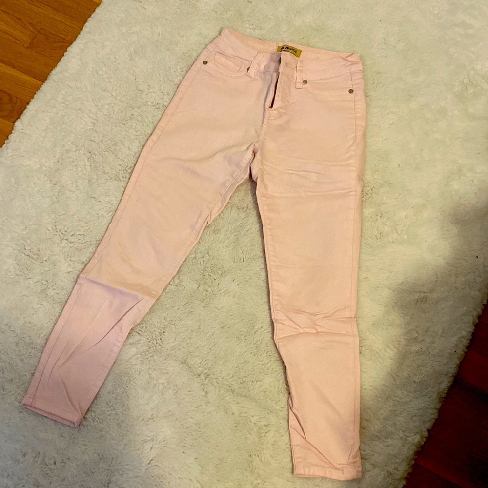 High waisted, light pink pants. Size 5.